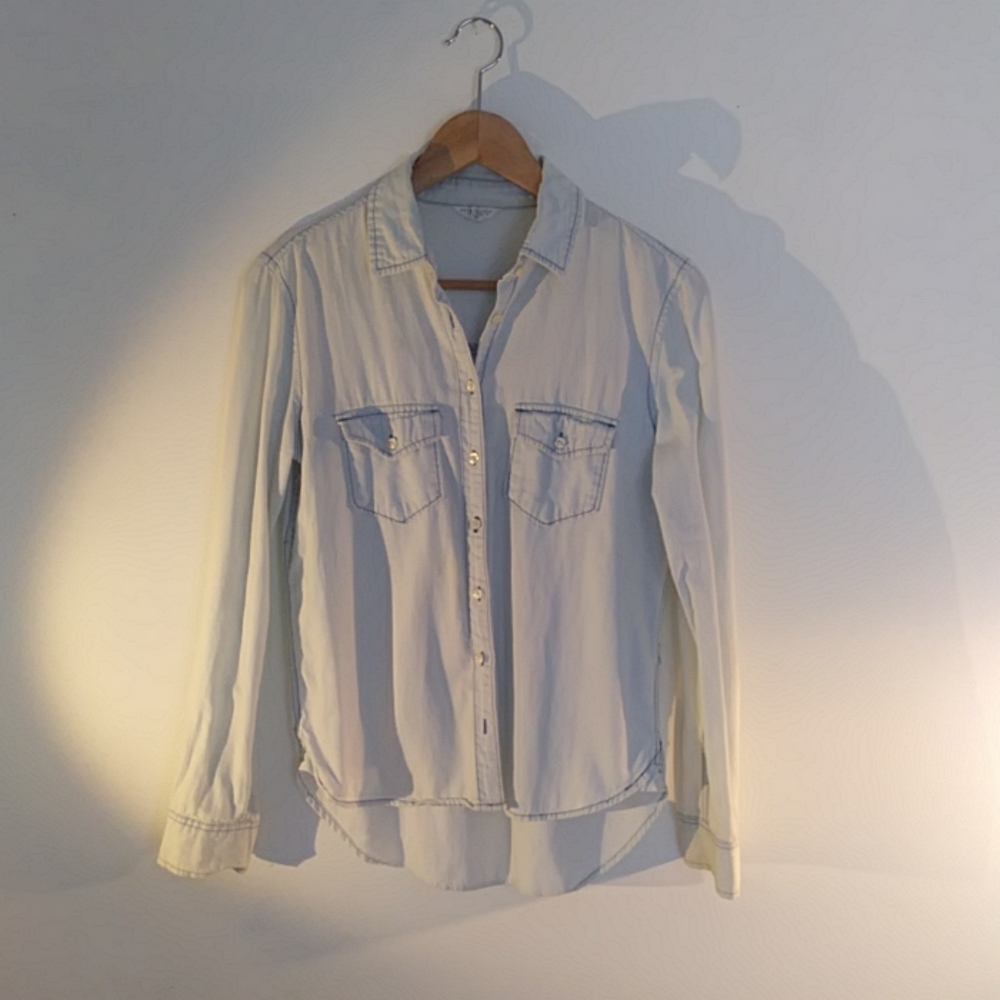 Aeropostale Light Wash Jean Button Down